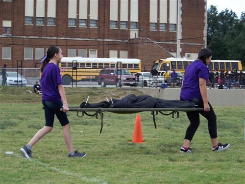 Biathlon team at the annual Bear Challenge at William James MS.  This is our first fitness competition. 