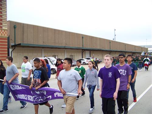 Marching in the Mexican Independence Day Parade 