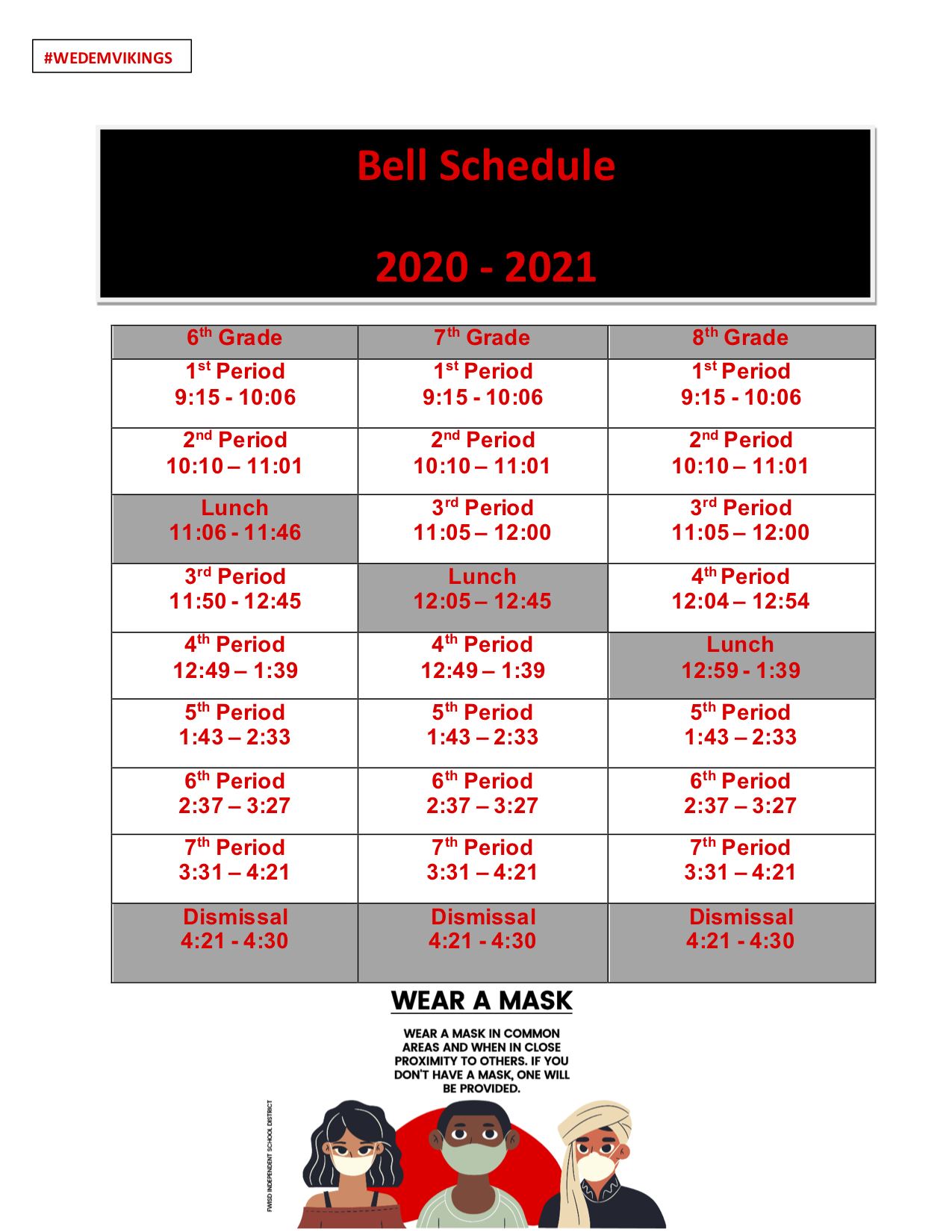 Schedule Effective October 5, 2020 Schedule Effective October 5, 2020