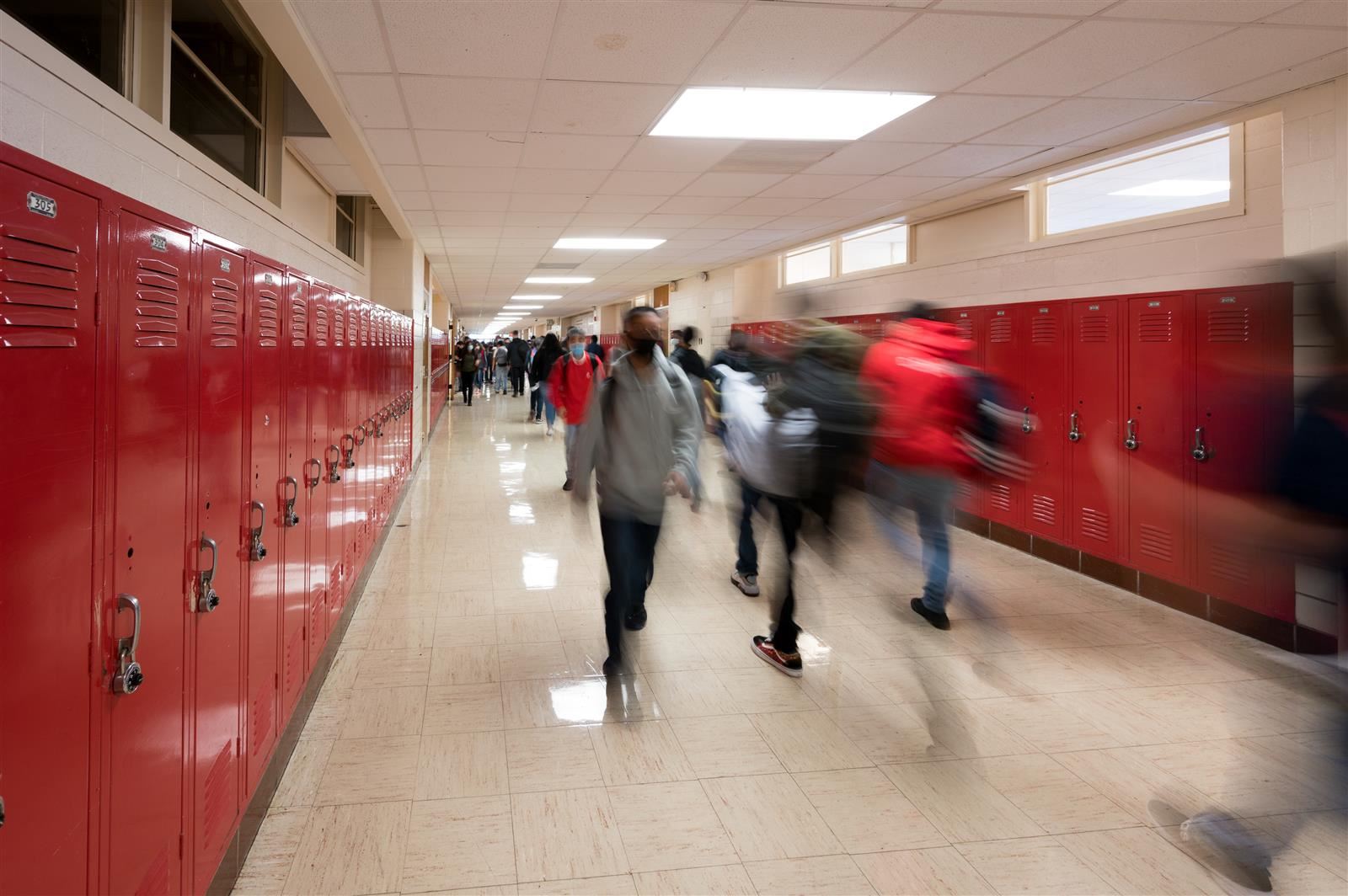 Middle school hallway Middle school hallway