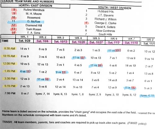 Schedule 