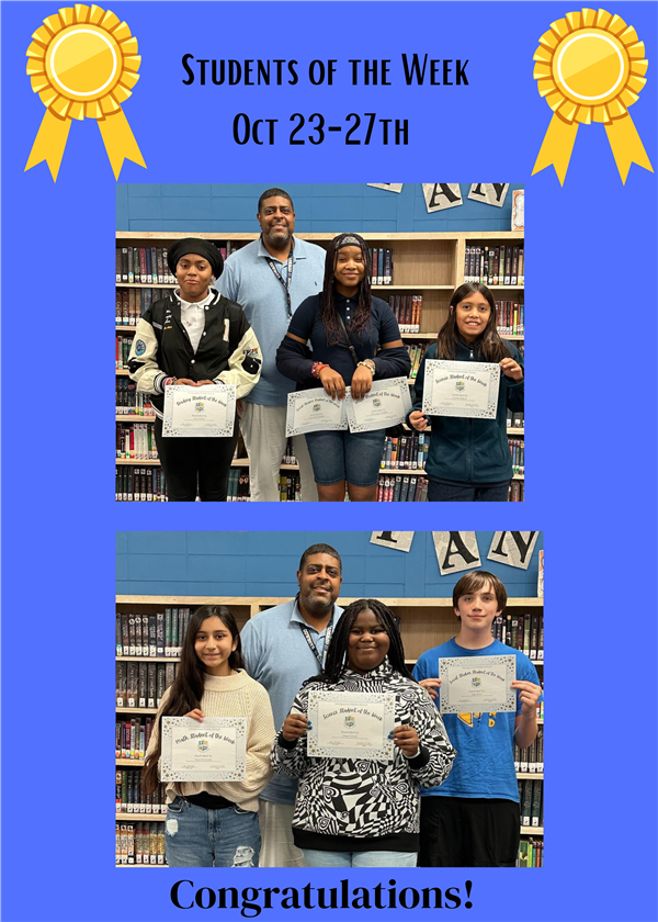 Students of the Week October 23rd-27th